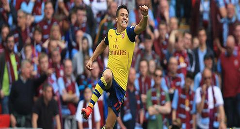 صاروخ سانشيز يزين تتويج أرسنال بكأس الاتحاد برباعية في فيلا.. فيديو وصور